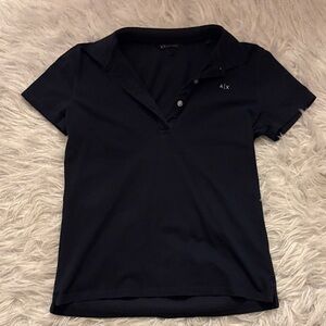 Armani Exchange Navy Short Sleeve Polo